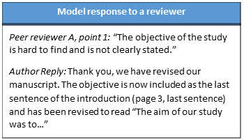 Response to reviewers comments